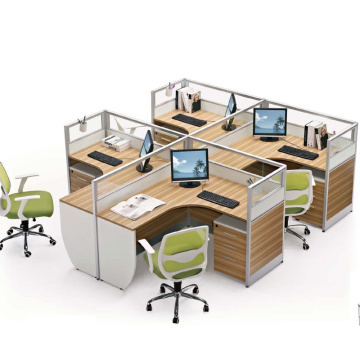 Mobilier de bureau moderne Bureau de centre d&#39;appel pour 4 personnes